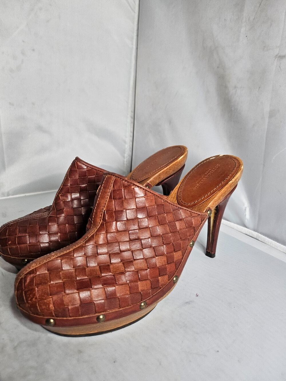 Bottega Veneta Clogs Intrecciato stiletto heals Size 40